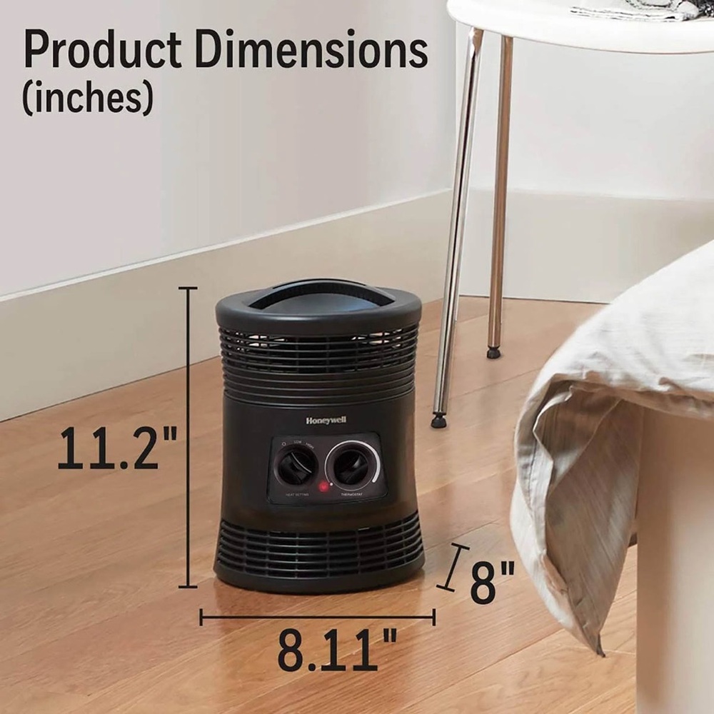 NEW Honeywell 360° Surround Heat Space Heater Warm Cozy Home Office Livingroom - Picture 5 of 10